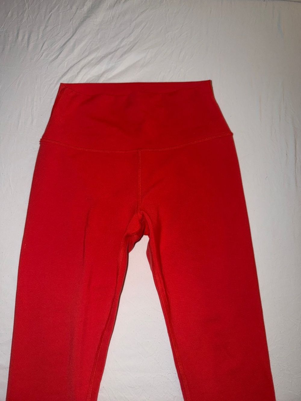ALO Yoga Women's High-Waist Red Leggings - Picture 2 of 6